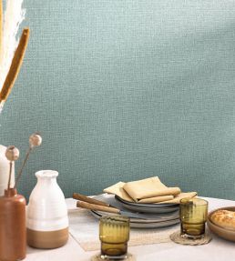 Uni Mat Vinyl Wallpaper by Caselio Menthe