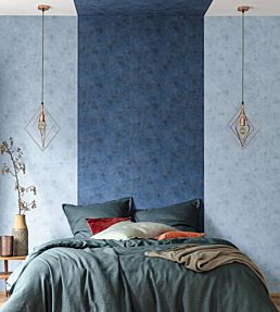 Uni Metalises Wallpaper by Caselio Copper Blue