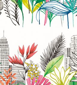 Urban Tropic Wallpaper by Ohpopsi Tropical Bright