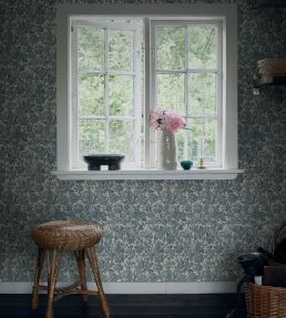 Valentin Wallpaper by Sandberg Misty Blue