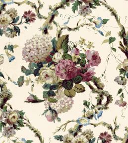 V&A Georgette Fabric by Arley House Rose