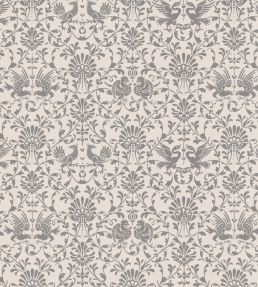 V&A Heraldic Birds Fabric by Arley House Taupe
