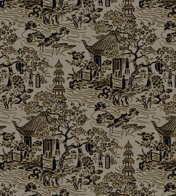 V&A Pagoda Fabric by Arley House Mocha