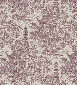 V&A Pagoda Fabric by Arley House Pink