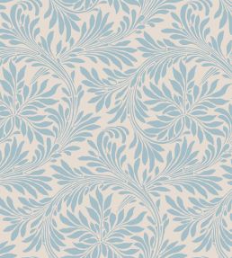 V&A Rolling Leaves Fabric by Arley House Duck Egg