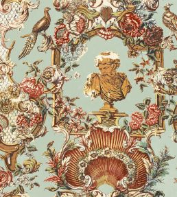 V&A Romano Fabric by Arley House Jade
