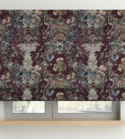 V&A Romano Fabric by Arley House Plum