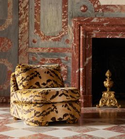 Velours Tiger Fabric by Nobilis Beige