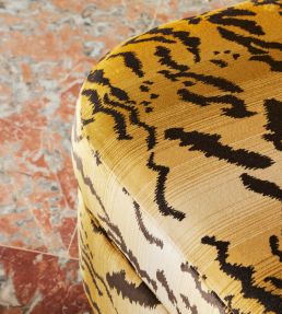 Velours Tiger Fabric by Nobilis Beige