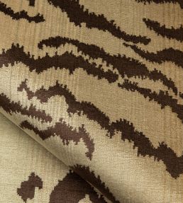 Velours Tiger Fabric by Nobilis Taupe