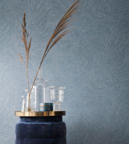 Voie Lactee Wallpaper by Casamance Pierre Bleue / Dore