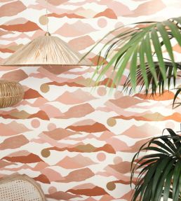 Voyages Wallpaper by Caselio Vert Menthe / Dore