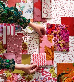 Wiggle Fabric by Harlequin Rose Quartz/Ruby