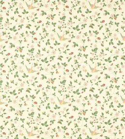 Wild Strawberry Fabric by Clarke & Clarke Ivory