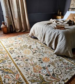 Morris & Co Wilhelmina rug Linen Mustard 127401-140200 Linen Mustard