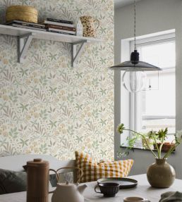 Wilma Wallpaper by Borastapeter Blue/Green
