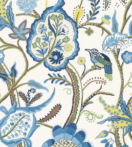 Windsor Wallpaper by Thibaut Blue And Yellow