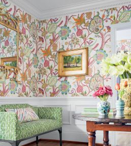 Windsor Wallpaper by Thibaut Brown And Green