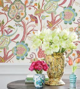 Windsor Wallpaper by Thibaut Brown And Green