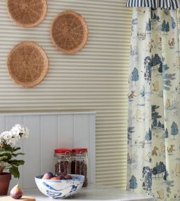 Winnie the Pooh Fabric by Sanderson Bonbon Blue