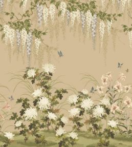 Wisteria Bloom Mural by 1838 Wallcoverings Alabaster