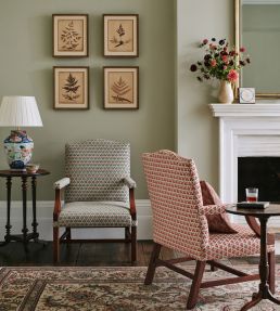 Woodberry Fabric by Colefax and Fowler Forest/Red