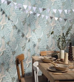Woodland Wallpaper by Caselio Bleu Clair
