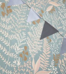 Woodland Wallpaper by Caselio Corail Ocre Bleu