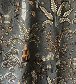 Woodland Floor Fabric by Josephine Munsey Petrol and Sage
