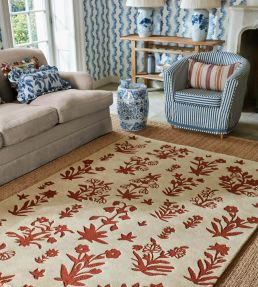 Sanderson Woodland Glade rug Linen/Russet Brown 146801140200 Linen/Russet Brown