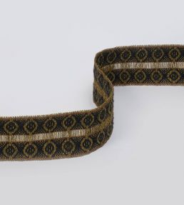 Woven Diamonds Tape Trimming by Jim Thompson Black Gold