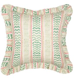 Wriggle Room Cushion 50cm x 50cm by GP & J Baker Green/Pink