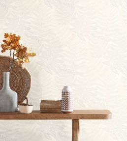 Yosemite Wallpaper by Casadeco Blanc Cotton