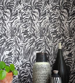 Zebra Wallpaper by Ohpopsi Linen
