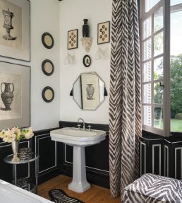 Zebra Stripe Velvet Fabric by Travers 883