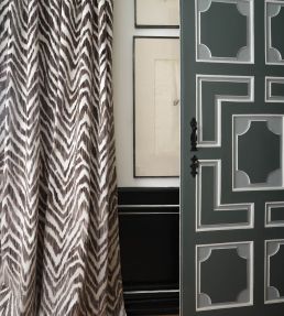 Zebra Stripe Velvet Fabric by Travers 883