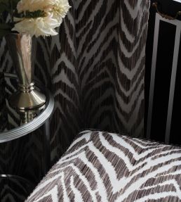 Zebra Stripe Velvet Fabric by Travers 883