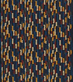 Cosmati Embroidery Fabric by Zoffany Ink/Tigers Eye
