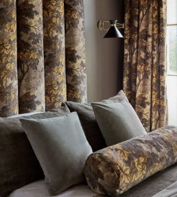 Richmond Park Velvet Fabric by Zoffany Nightfall