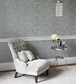 Renaissance Damask Wallpaper by Zoffany Linen