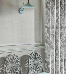 Brocatello Impasto Fabric by Zoffany Silver