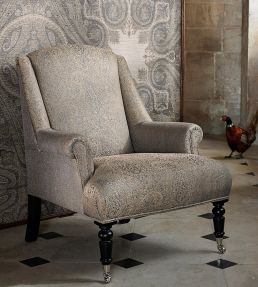 Elswick Paisley Fabric by Zoffany Blue Umber