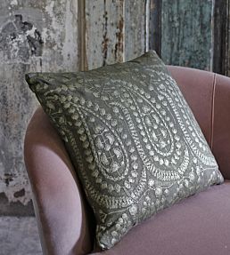 Folies Fabric by Zoffany Logwood Grey
