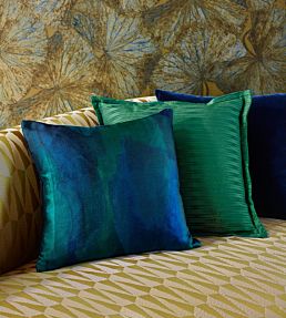Hepworth Fabric by Zoffany Blue Malachite