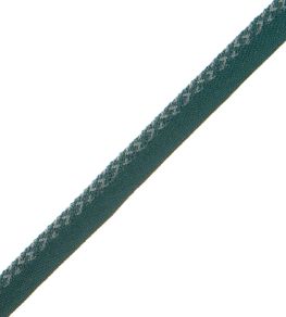 1/4" Jardin Silk Cord With Tape Trimming by Samuel & Sons Teal