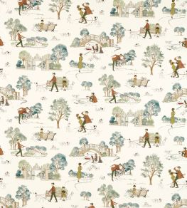 101 Dalmatians Fabric by Sanderson Breeze Blue