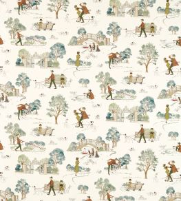 101 Dalmatians Fabric by Sanderson Breeze Blue