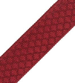 1.75" Le Jardin Silk Border Trimming by Samuel & Sons Burgundy