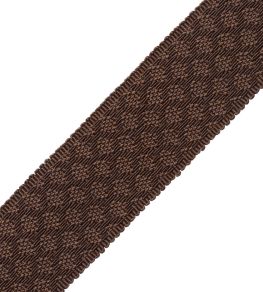 1.75" Le Jardin Silk Border Trimming by Samuel & Sons Chocolate