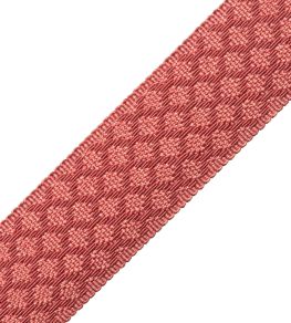 1.75" Le Jardin Silk Border Trimming by Samuel & Sons Coral